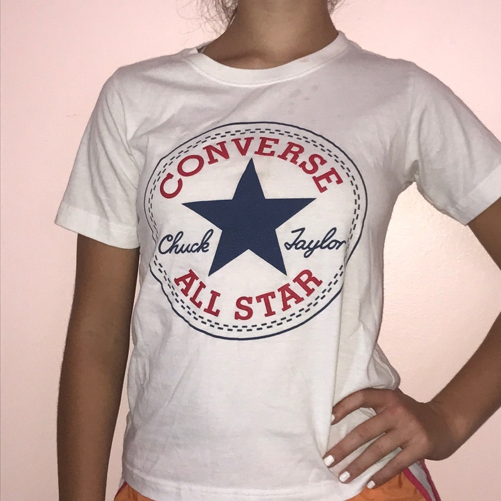 White converse shirt